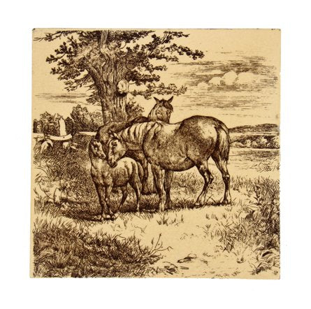 19th century interior residential aesthetic movement transferware william wise fireplace surround tile with light surface crazing evident