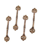 lot of four matching all original c. 1880's ornamental cast brass interior residential david c. cook mansion window sash pulls or lifts