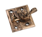 19th century original american eastlake style ornamental cast brass "oriental" pattern residential interior window sash lock with intact keeper