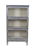 fully functional c. 1940's american industrial department of defense cold-rolled steel stackable barrister bookcase with original crown and base