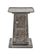 very unusual c. 1920's american industrial freestanding cast iron factory machine pedestal base with two distinct interior compartments