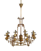 largely intact exemplary 19th century american aesthetic movement dan miller of elgin mansion thackara electrified interior ornamental bronze ceiling fixture