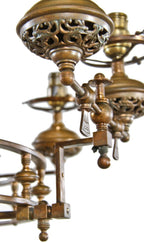 largely intact exemplary 19th century american aesthetic movement dan miller of elgin mansion thackara electrified interior ornamental bronze ceiling fixture