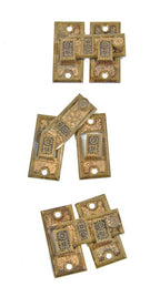 hard to find original c. 1880's american eastlake style ornamental cast bronze "ivy" pattern interior residential shutter door bars or latches
