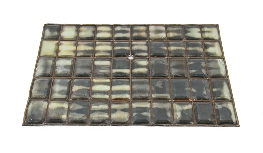 unusual c. 1880's american antique victorian era david c. cook mansion interior gridded leaded panel consisting of beveled edge mirrored glass panels