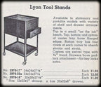 late 1940's all original american industrial green painted ford factory mobile supply cart with yellow stenciled lettering