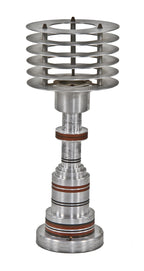 original highly sought after iconic american art deco machine age c. 1930's walter von nessen spun aluminum and bakelite table or desk lamp