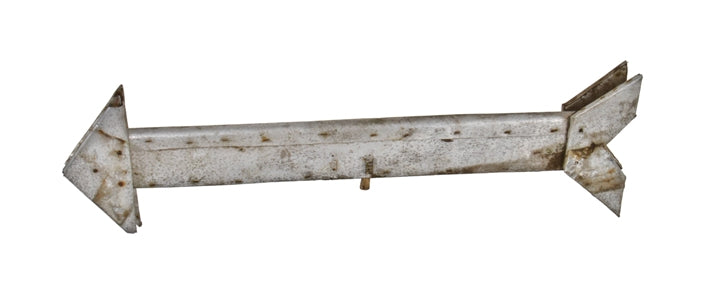 nicely weathered vintage american outdoor roadside double-sided folk art directional arrow comprised of sheet metal and wood