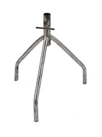 c. 1940's american vintage industrial three-legged stationary tripod machine stand base comprised of bent tubular steel with brushed metal finish