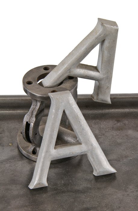 c. late 1950's original american-made single-sided cast aluminum exterior flush mount michael reese friend pavilion medium-sized sign letters