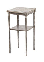original depression era american industrial simmons pressed and folded refinished steel night stand or occasional table with tubular legs and undershelf
