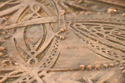 original 19th century american ornamental copper plated cast iron chicago stock exchange interior elevator frieze panel fragment designed by louis sullivan