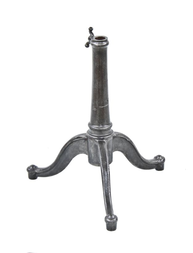refinished early 20th century vintage american industrial dietzgen tripod cast iron stationary drafting table base with cabriole style legs