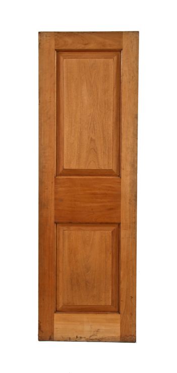 unusual early 20th century american antique double recessed panel solid walnut wood interior residential unfinished passage door