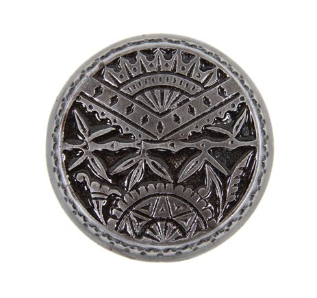 late 19th century drum-shaped antique american eastlake style cast iron "oriental" pattern ornamental cast iron passage size doorknob with oil-rubbed bronze finish