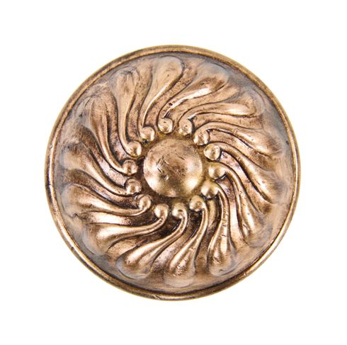 refinished late 19th century american antique ornamental wrought bronze banded rim "pinwheel" passage size doorknob with oil-rubbed bronze finish