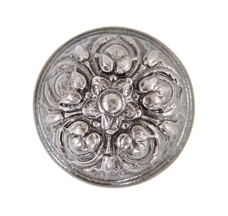 delightful early 20th century american interior residential ornamental cast iron "pasco" pattern banded rim passage size doorknob with oil-rubbed bronze finish