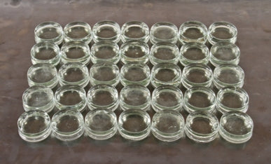 large lot of original c. 1860's matching american antique refurbished new york city sidewalk vault glass lenses or "vault lights"