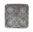 original hard to find c. 1920's american lithographed tin potbelly stoveboard or platform designed by notable architect louis h. sullivan