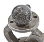 original late 19th century ornamental cast iron emblematic "screwless spindle" monogrammed milwaukee city hall doorknob with bower-barff finish