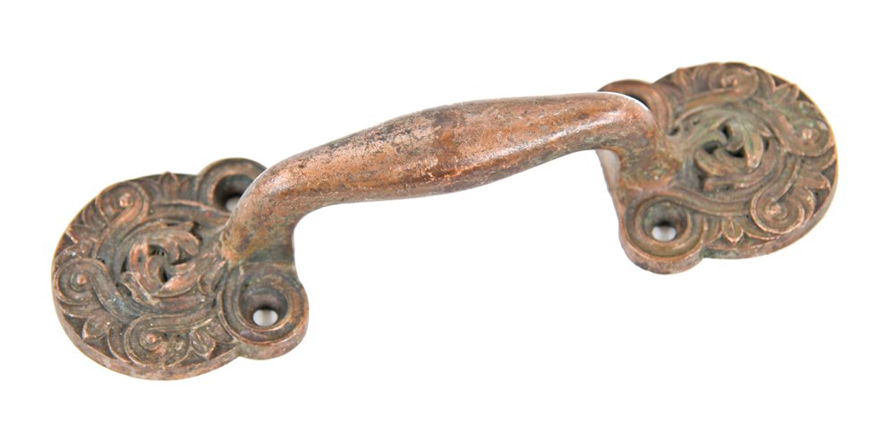 original late 19th century american ornamental cast bronze richardsonian romanesque style city of minneapolis city hall window sash pull or lift