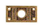 single 19th century american eastlake ornamental cast bronze metal "ivy" pattern interior residential upper window sash pull
