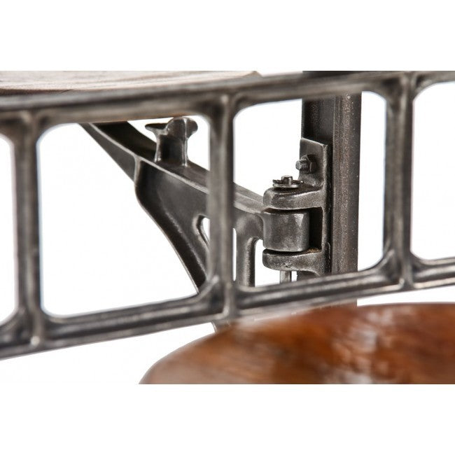 one of two matching early 20th century antique american industrial fully refinished brushed metal eight swing-out seat factory lunchroom "sani" cafeteria or lunchroom table