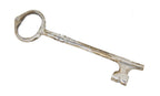 one-of-a-kind c. late 19th century vintage american industrial nickel-plated wrought bronze joliet prison jail cell door skeleton lever lock key