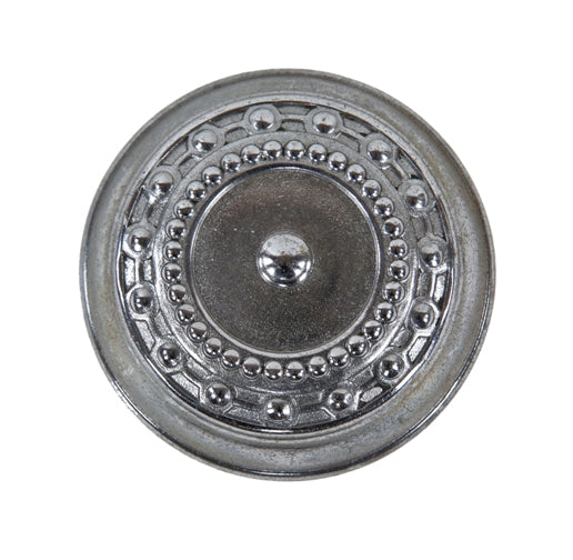 original early 20th century nickel-plated american antique "como" pattern interior residential passage size banded rim doorknob with beaded border