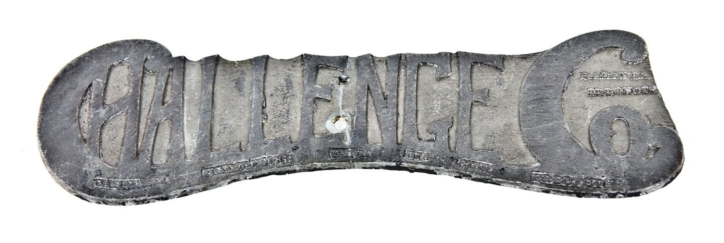 hard to find and highly sought after original oversized antique american salvaged chicago richman brothers building rooftop water tank base plaque with hand-stamped capacity and size