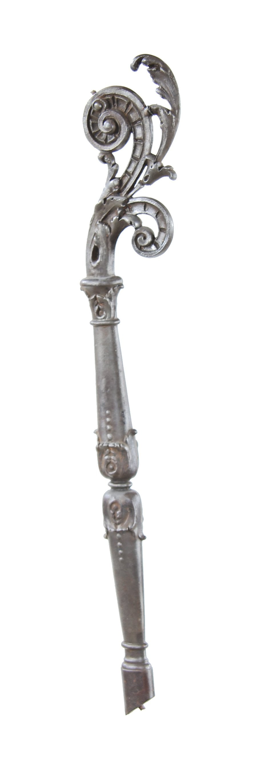 original late 19th century american ornamental cast iron interior ywca hotel building staircase baluster with detailed foliated scrollwork and bellflowers