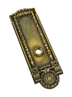 early 20th century finely executed ornamental cast brass chicago city hall interior office door emblematic backplate with detailed city seal