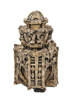 original and exceptionally intact early 20th century american sullivanesque exterior white glazed terra cotta "finial 4510" roofline ornament