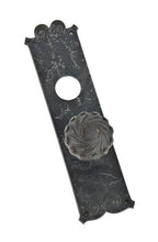 original 19th century interior downtown chicago reliance building office door ornamental cast iron doorknob with matching escutcheon