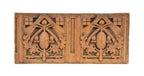american c. 1930's depression era ornamental exterior thomas a. edison school slip glaze terra cotta panel with foliated design motifs
