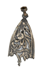original c. 1930's american art deco style brown-tipped or "soleure" series slip shade ceiling fixture cast aluminum replacement finial