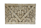 original c. 1931 american depression era art deco style exterior historic nortown theater figural "tragedy" speckle glazed terra cotta frize panel