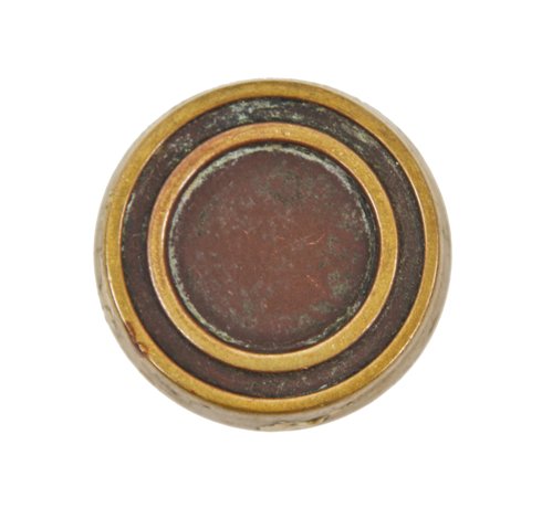single early 20th century antique american ornamental wrought brass mission style chicago bungalow passage size doorknob with concentric rings