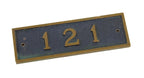c. 1900's original american interior wall-mount michael reese hospital cast bronze room number identification plaque with black enameled inlay
