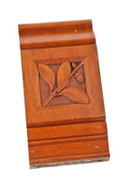 remarkable 19th century antique american aesthetic movement hand-carved solid cherry wood interior residential header block with uniform finish