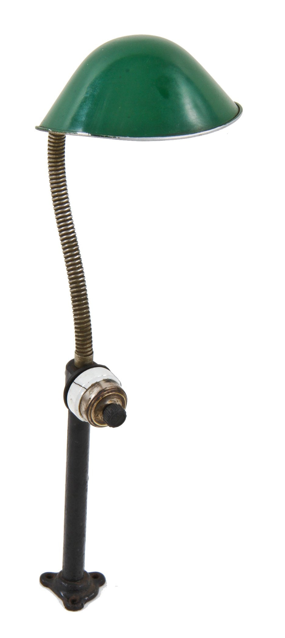 c. 1920's all original american vintage industrial adjustable gooseneck arm photographic printer work station task lamp with green enameled shade