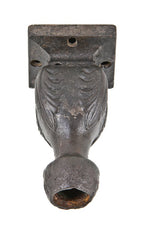 c. 1900's antique american ornamental cast iron replacement showroom display cabinet leg with metallic bronze enameled finish