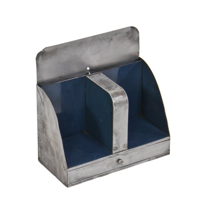 original streamlined style american industrial service station countertop folded and pressed steel carburetor display fixture