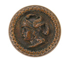 highly sought after original late c. 1870's antique american ornamental cast bronze interior residential "plumed helmet" figural knight passage size doorknob