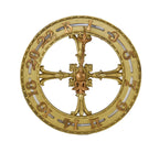 remarkable early 20th century ornamental cast bronze and iron la salle hotel lobby elevator floor indicator with directional arrow