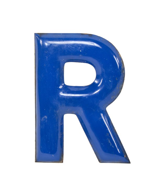 original c. 1940's american exterior standard oil service station cobalt blue porcelain enameled die cut steel letter sign