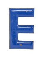 vintage american single-sided cobalt blue porcelain enameled die cut steel exterior standard service station letter sign