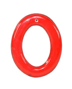 original american single-sided die cut steel cherry red porcelain enameled sinclair service station exterior letter sign