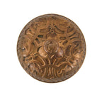 remarkable all original 19th century "compression cast" ornamental cast bronze residential doorknob with raised center