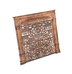 exceptional late 19th century american antique copper-plated ornamental cast iron residential fireplace grate with detachable summer cover